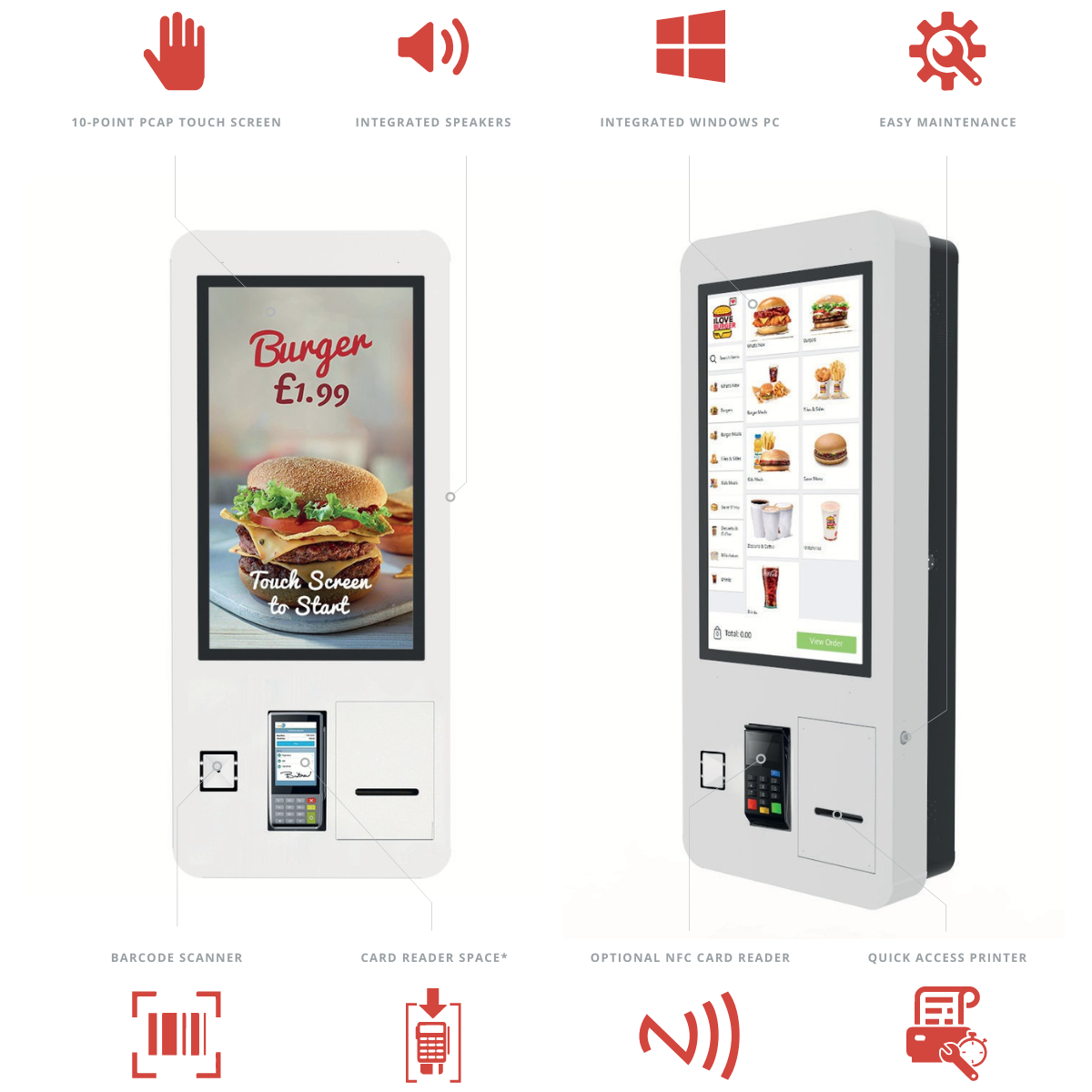 27 Inch PCAP Self Service Kiosk 19